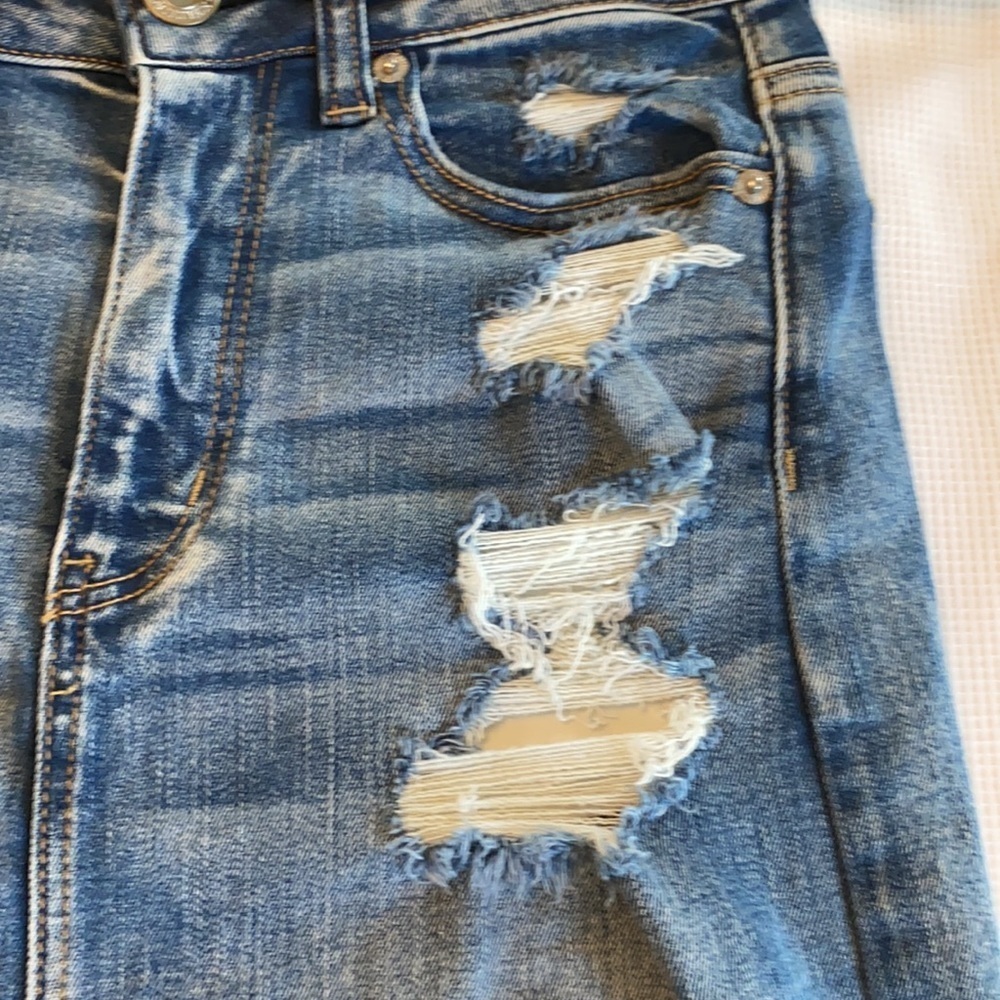 American Eagle next level stretch X jeans skirt 2 - Picture 3 of 12
